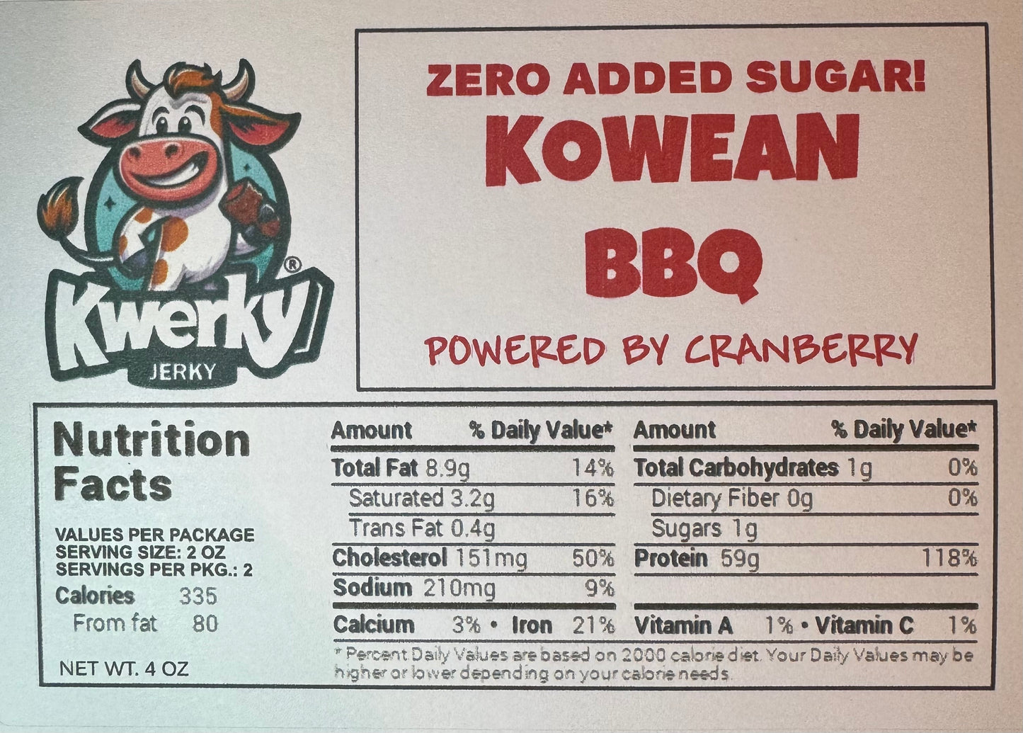 Kowean BBQ… Infused with Cranberry